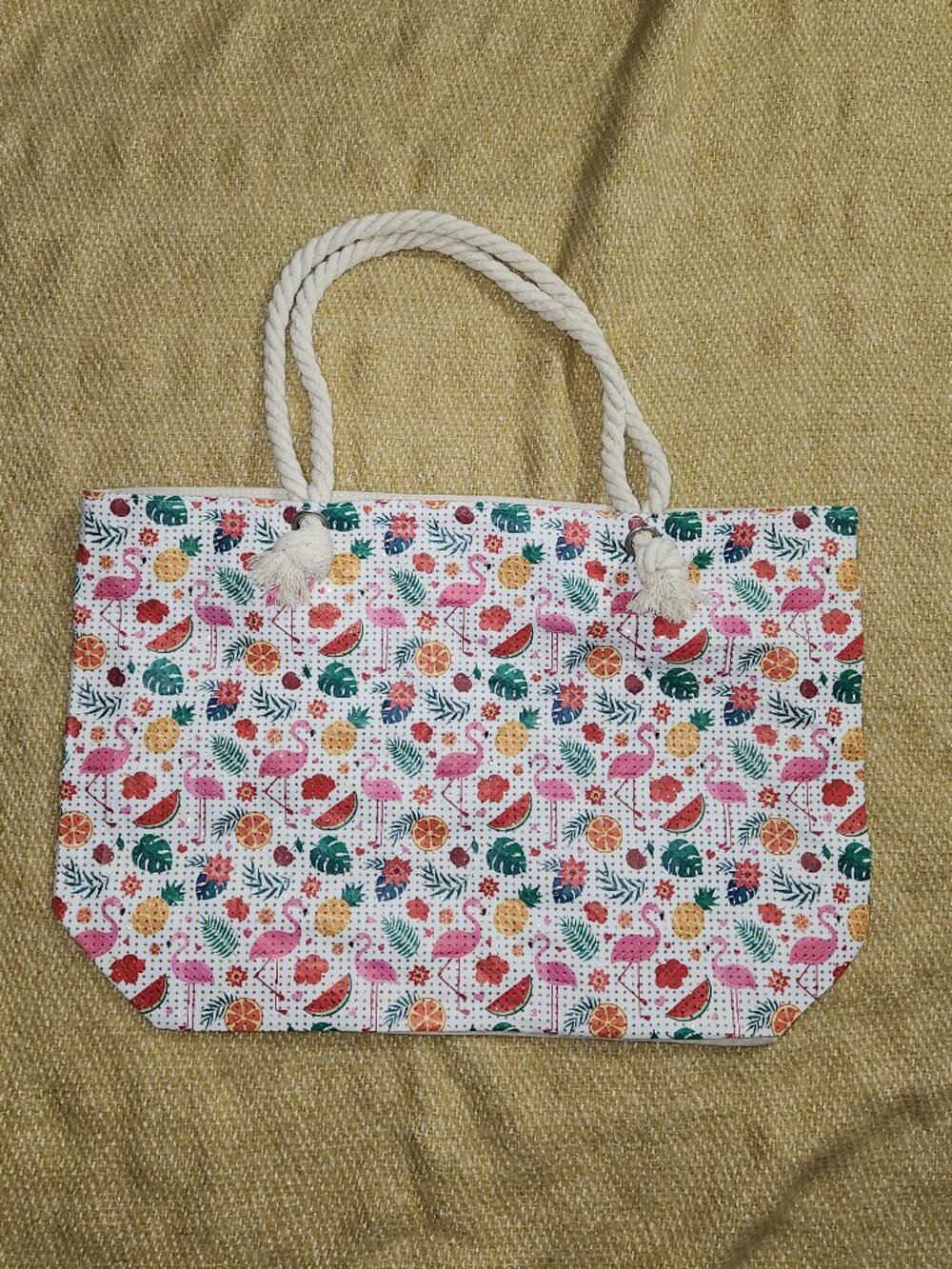 Nollia "My Tote Bag" Flamingo Tropical Beach Tote – NWT